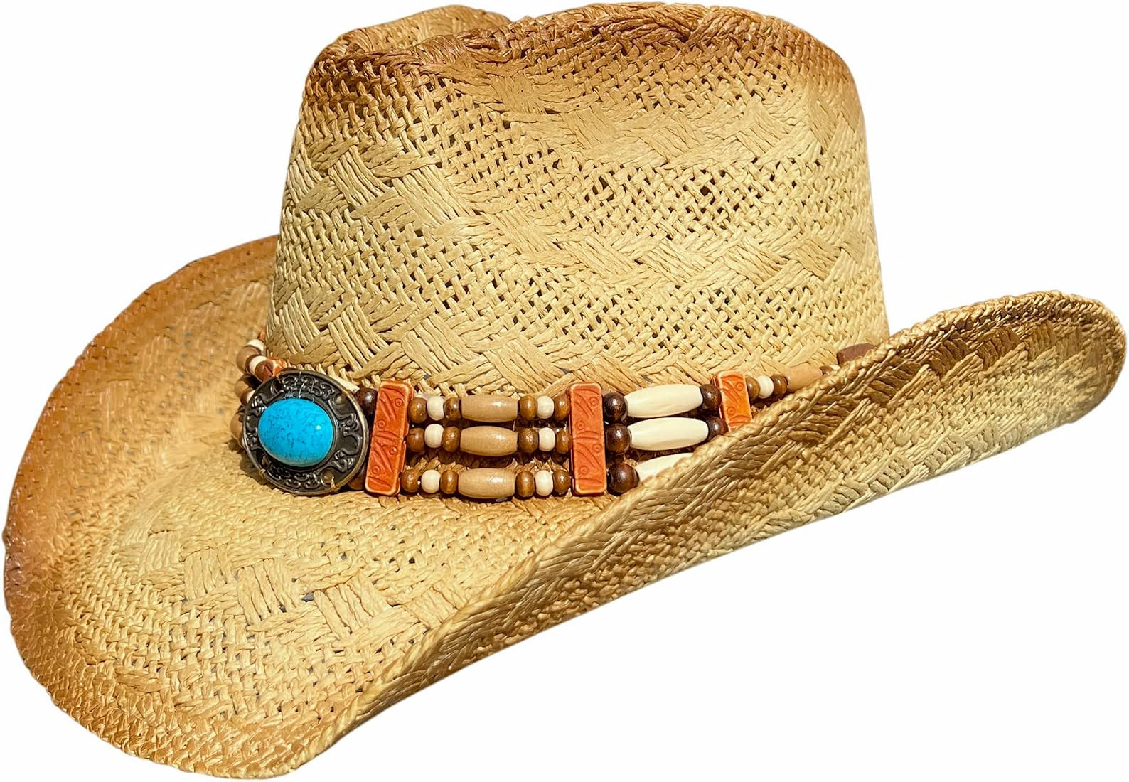 Western Outback Cowboy Hat Men's Women's Style Straw Felt Canvas | Amazon (US)