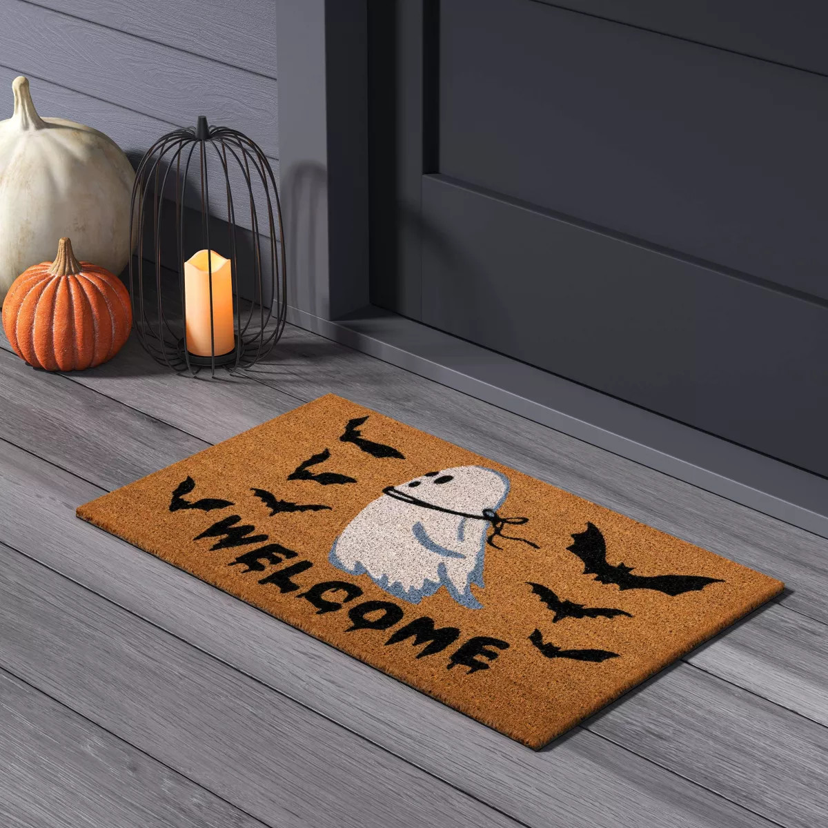 18"x30" Ghost and Bats 'Welcome' Halloween Doormat - Hyde and EEK! Boutique\u2122 | Target