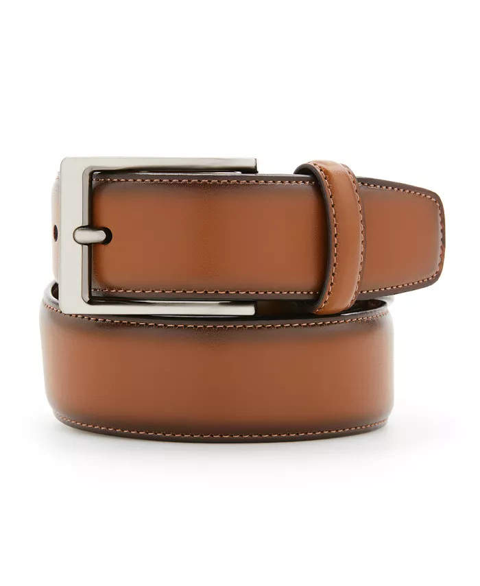 Perry Ellis Portfolio Men's Leather Dress Belt - Macy's | Macys (US)