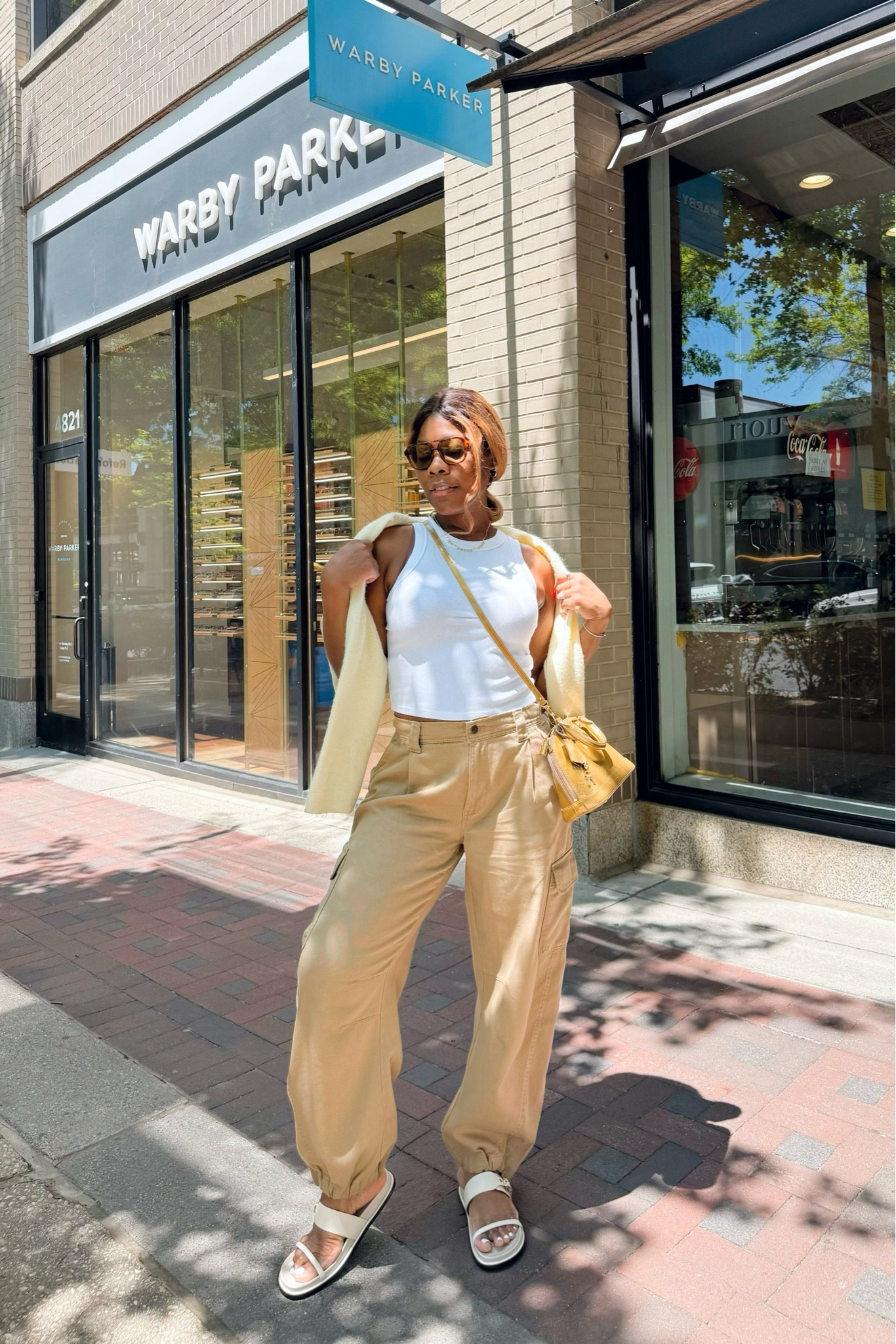 Today’s outfit for errands. It’s white tank top season and I’m loving it. They really just go with everything. I also took my new bag out for a spin today :)

#LTKootd #LTKMidsize #LTKSaleAlert