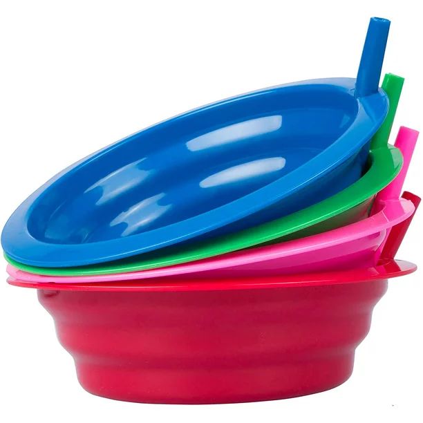 Cibi Cereal Bowls with Straws For Kids | BPA-Free 22 Ounce Sip-a-Bowl | Microwaveable and Dishwas... | Walmart (US)