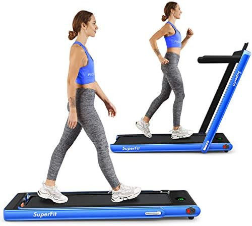 Goplus 2 in 1 Folding Treadmill, 2.25HP Superfit Under Desk Electric Treadmill, Installation-Free... | Amazon (US)
