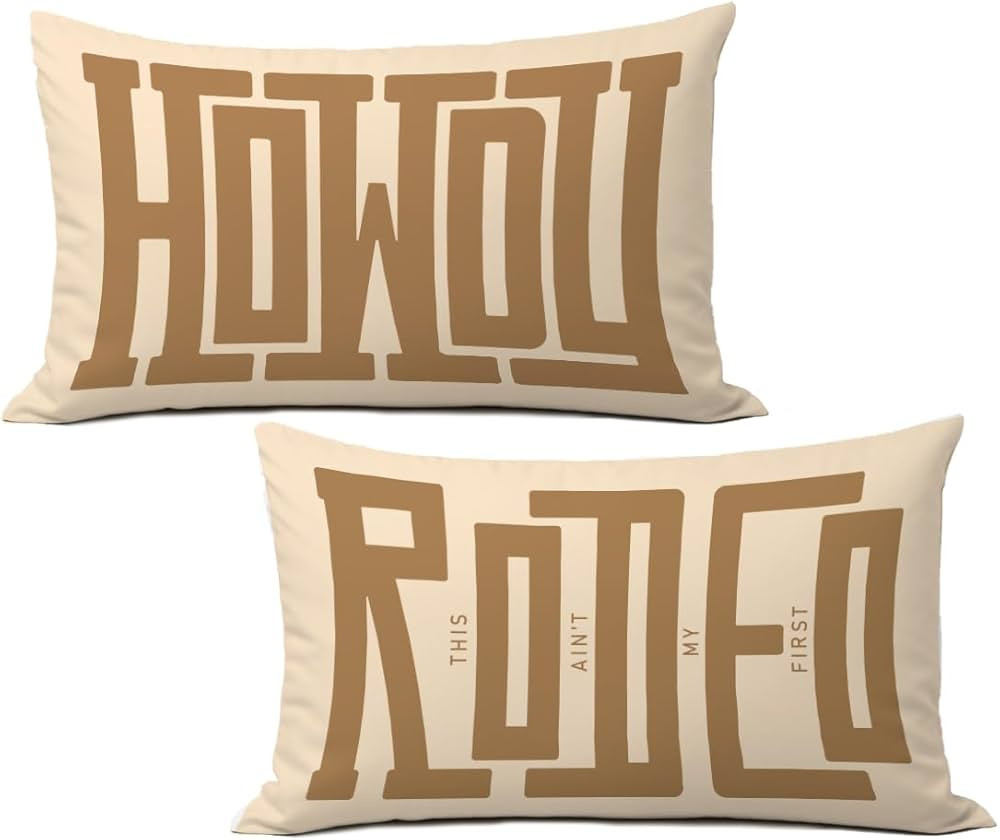 Western Pillow Covers 12x20,Howdy Pillow Cover,This Ain't My First Rodeo Pillow Covers,Farmhouse ... | Amazon (US)