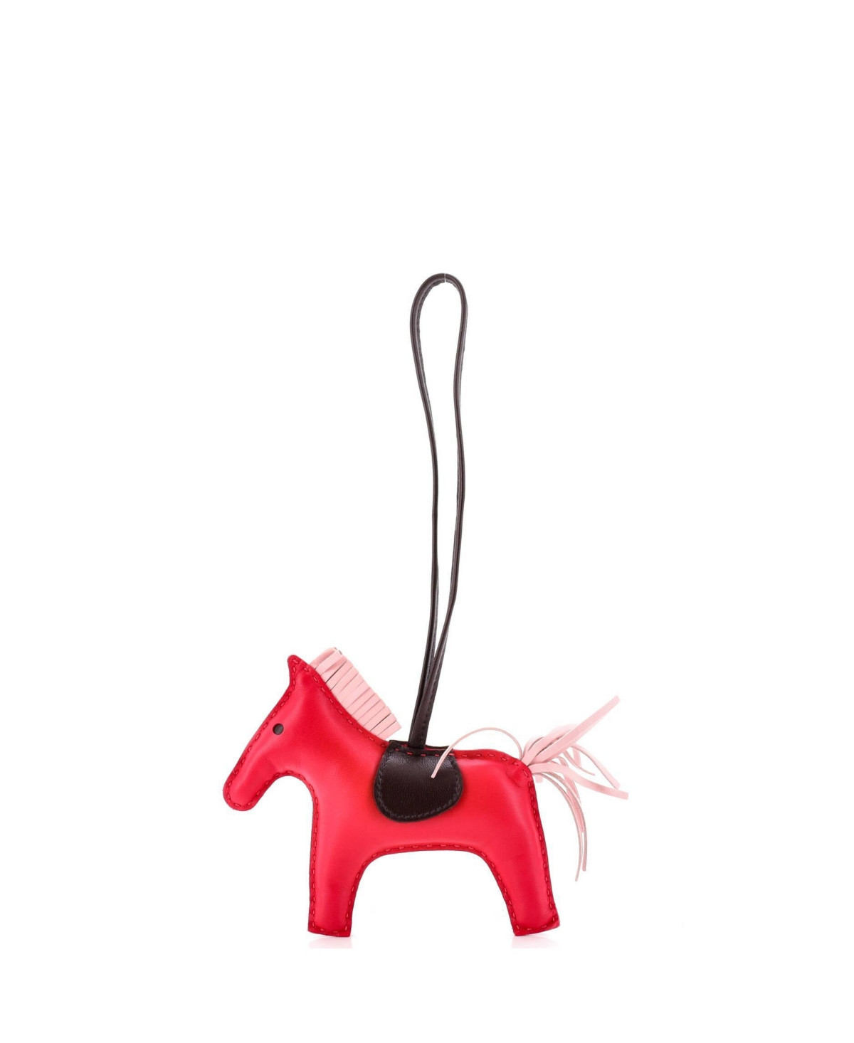 Pre-Owned HERMES Mm GriGri Rodeo Bag Charm Leather - Pink | Macy's