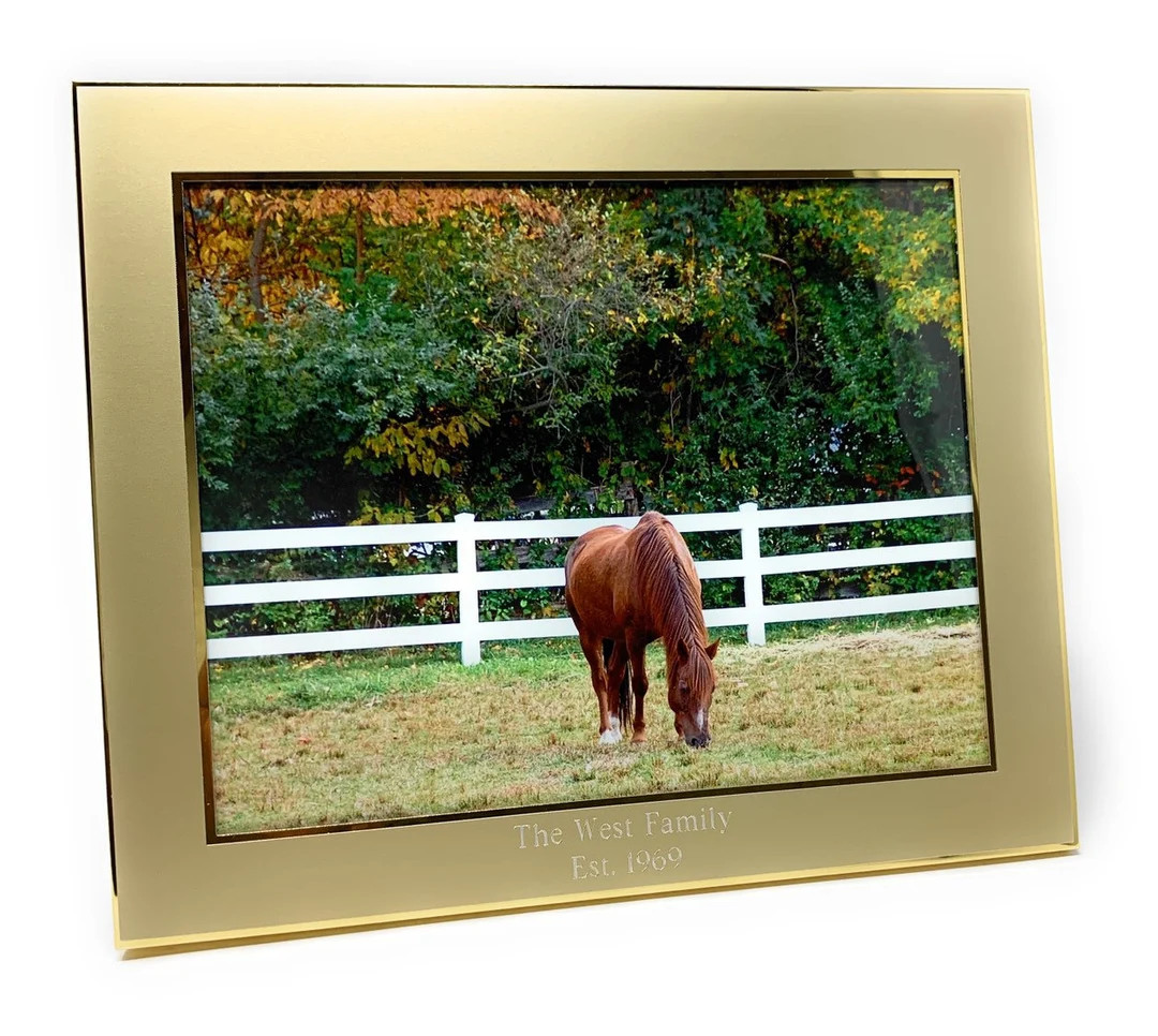 Personalized 8x10 Golden Photo Frame - Engraved Photo Frame for Wedding Picture With Custom Engra... | Etsy (US)