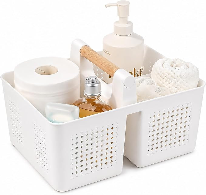 Shower Caddy Basket Portable Caddy Organizer with Handle Cleaning Supplies Caddy Plastic Tool Sto... | Amazon (US)