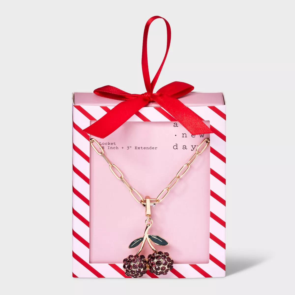 Cherry Locket Charm Necklace - A New Day™ Gold | Target