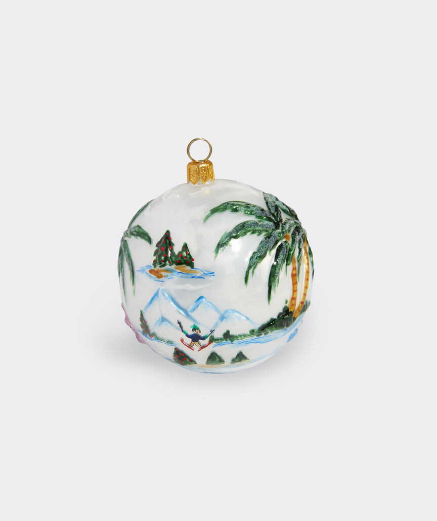 Painted Holiday Toile Ornament | vineyard vines
