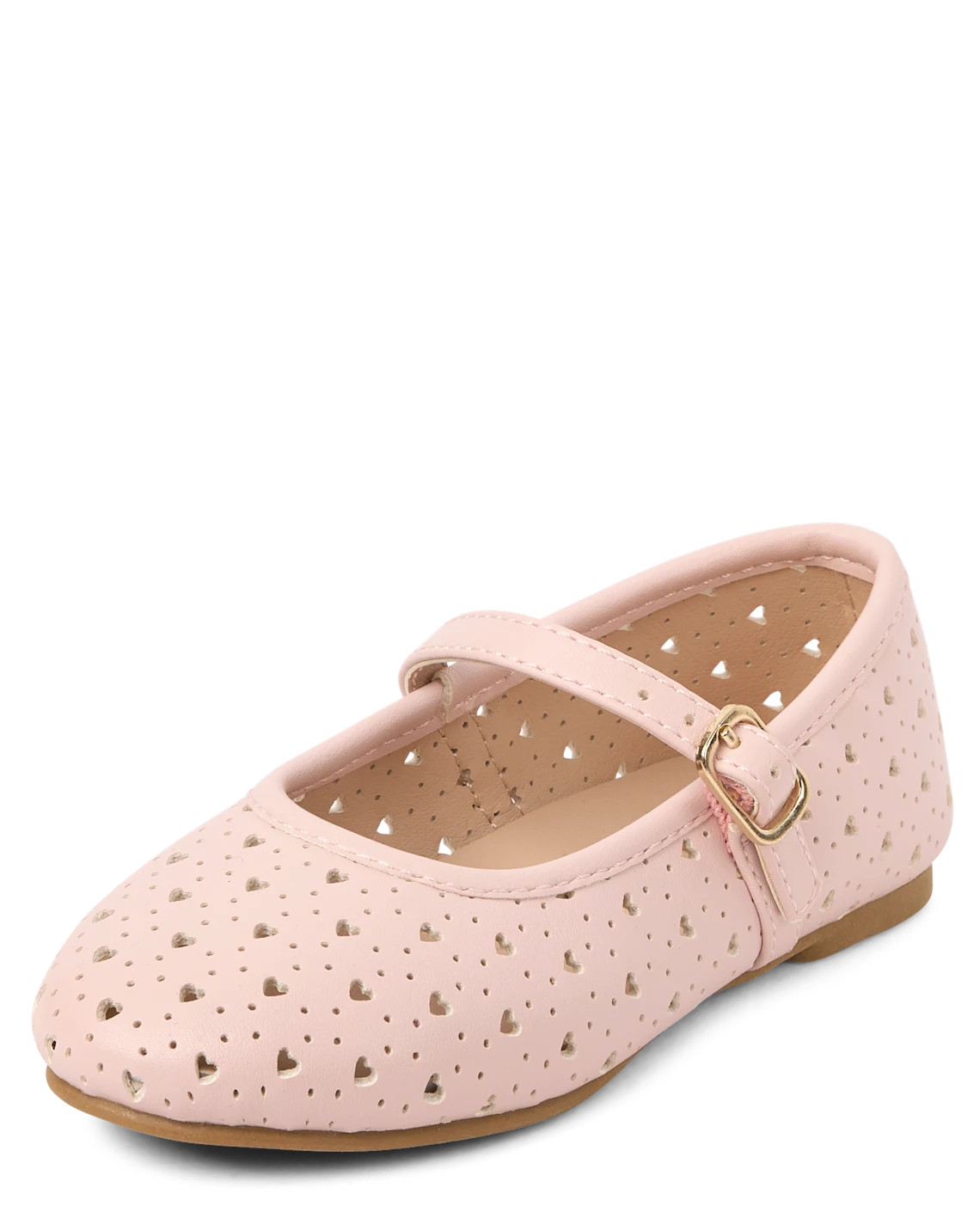 Toddler Girls Perforated Heart Ballet Flats - pink | The Children's Place
