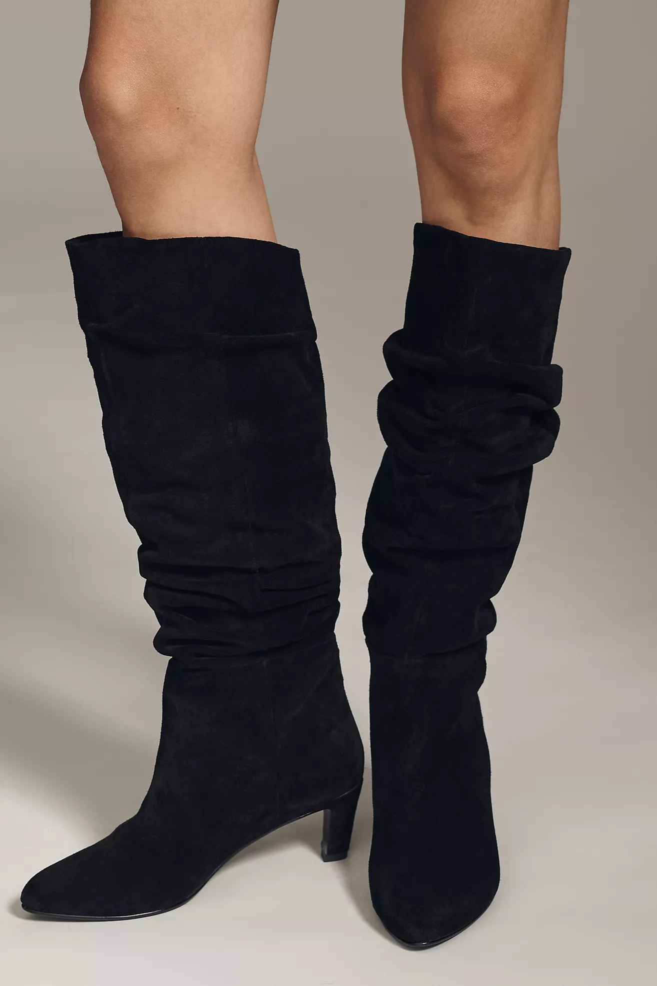 By Anthropologie Scrunched Suede Boots | Anthropologie (US)