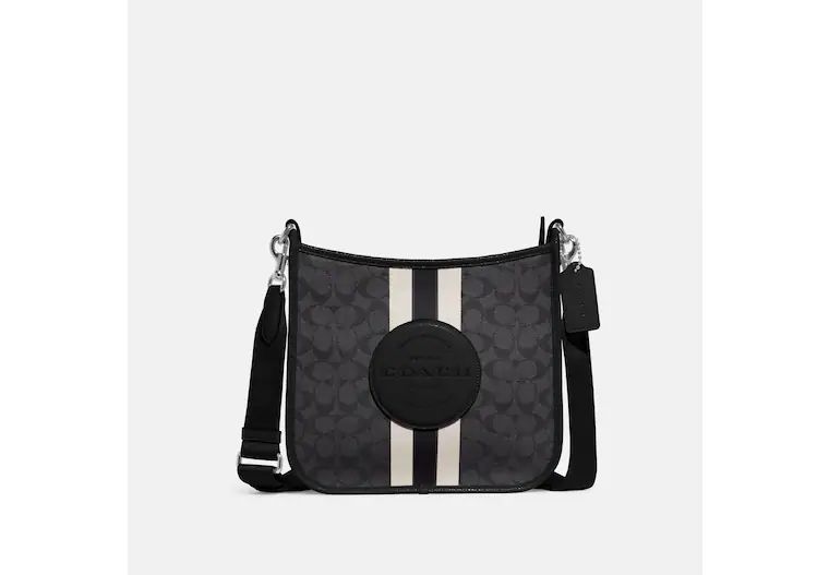 Dempsey File Bag In Signature Jacquard With Stripe And Coach Patch | Coach Outlet