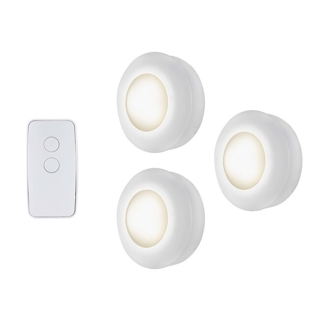 Remote Controlled 3-Pack 3-in Battery Puck Under Cabinet Lights | Lowe's