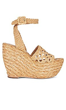 Paloma Barcelo Page Wedged Sandal in Raffia Natural from Revolve.com | Revolve Clothing (Global)