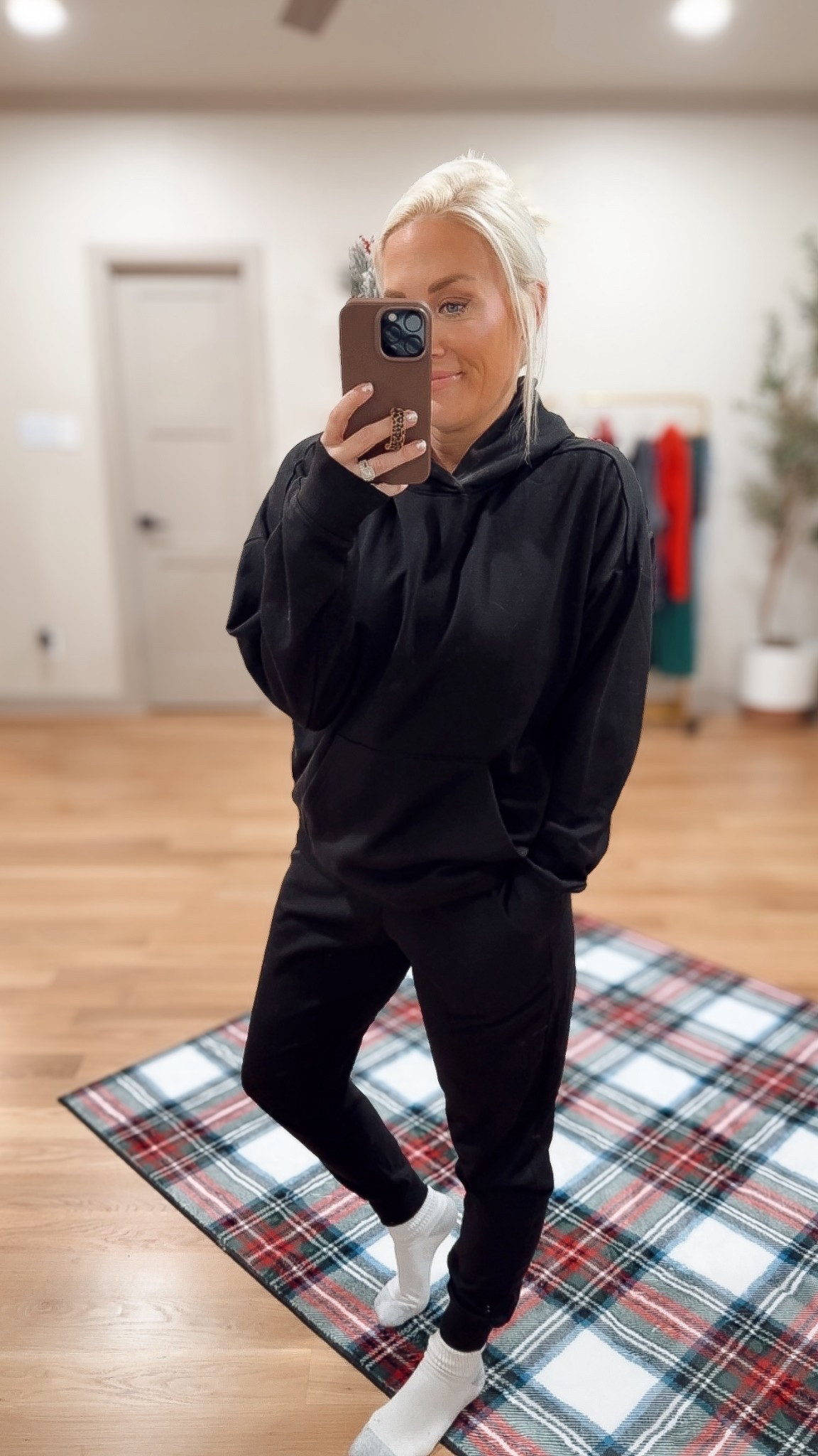 The comfiest lounge athletic set for literally anything at Walmart 
Top size large 
Bottoms size small 