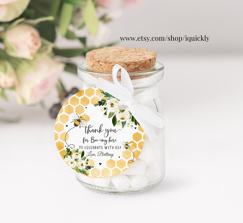 Editable Bee Birthday Favor tags Honey Bee Sunflower Thank you tags Sweet to bee one Printable Te... | Etsy (US)