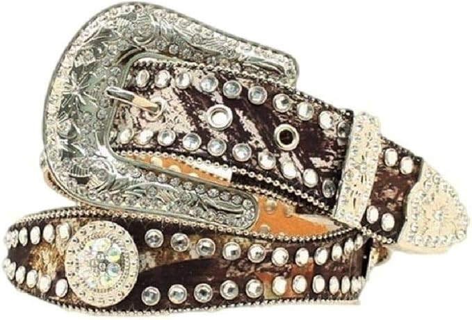 Blazin Roxx Western Belt Womens Crystal Scallop Gator Brown N3512002 | Amazon (US)