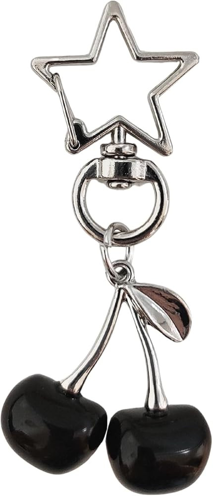 Cute Cherry Keychain Bag Charms Star Keyring Sweet Aesthetic Y2K Accessory Kawaii Purse for Car K... | Amazon (US)