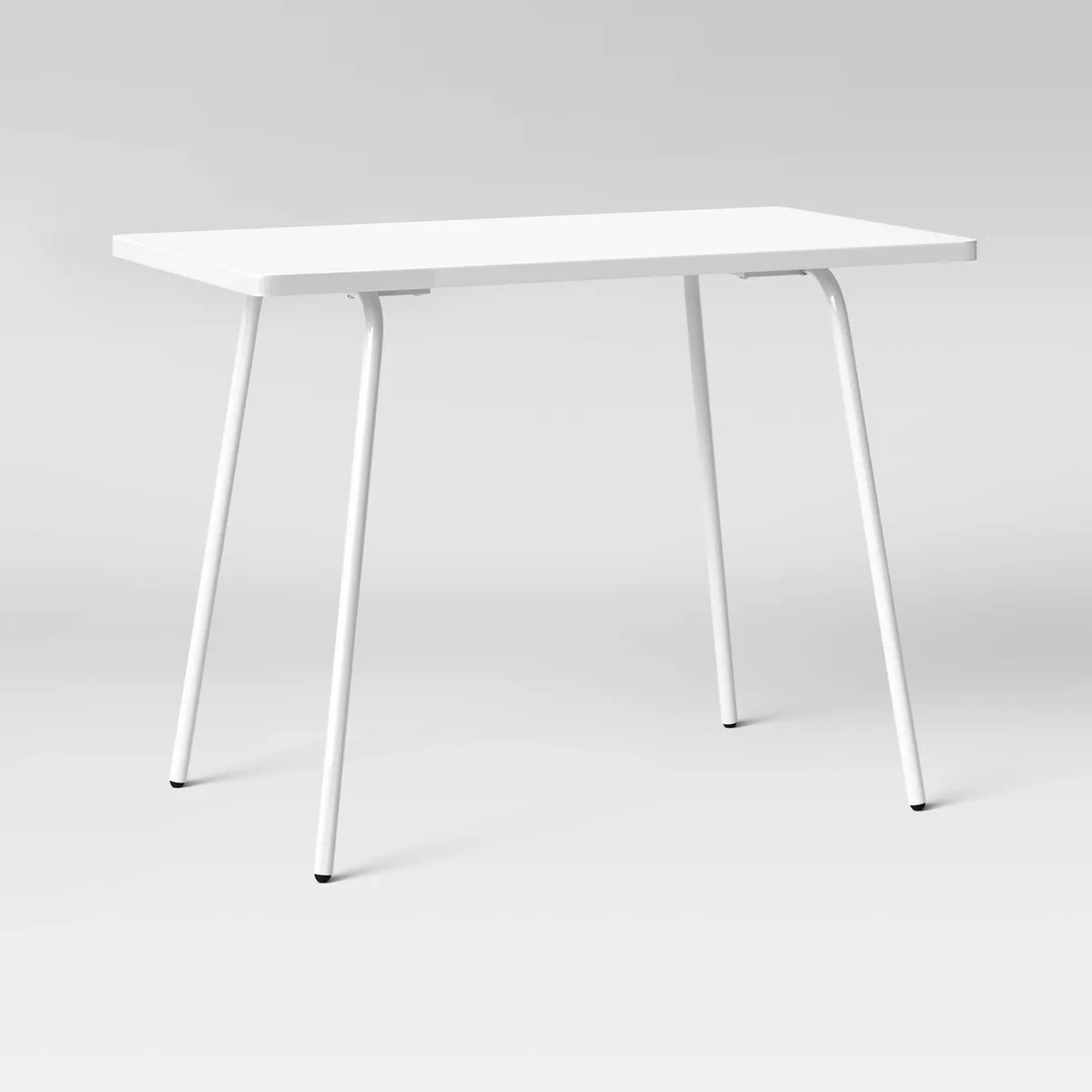 Metal Kids' Desk White - Pillowfort™: Writing Desk, Scratch-Resistant, Steel Frame, Narrow Desi... | Target