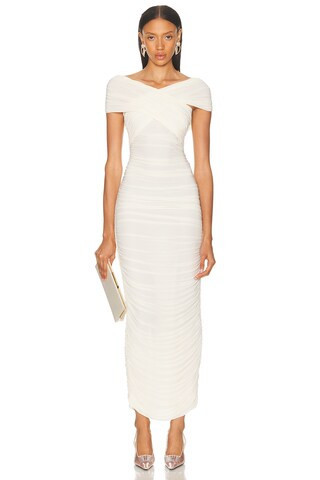 Ronny Kobo Amira Dress in Ivory | FWRD 