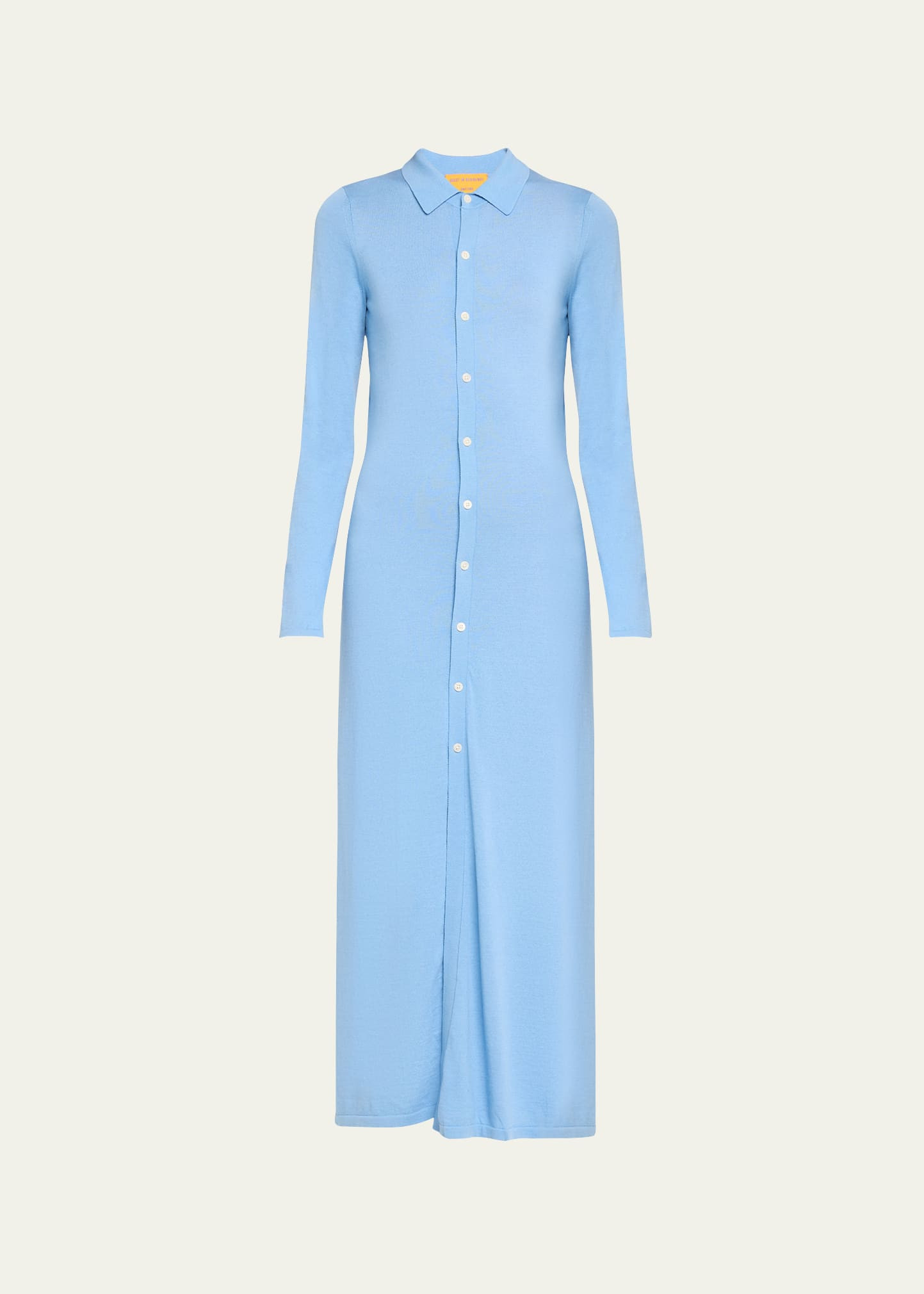 Guest in Residence Showtime Long-Sleeve Cotton Silk Jersey Shirtdress | Bergdorf Goodman