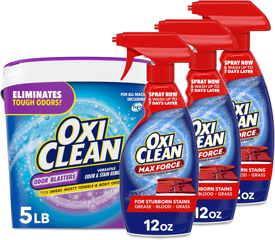Bundle of OxiClean Odor Blasters Odor & Stain Remover Powder, Laundry Odor Eliminator, 5 Lbs + Ox... | Amazon (US)