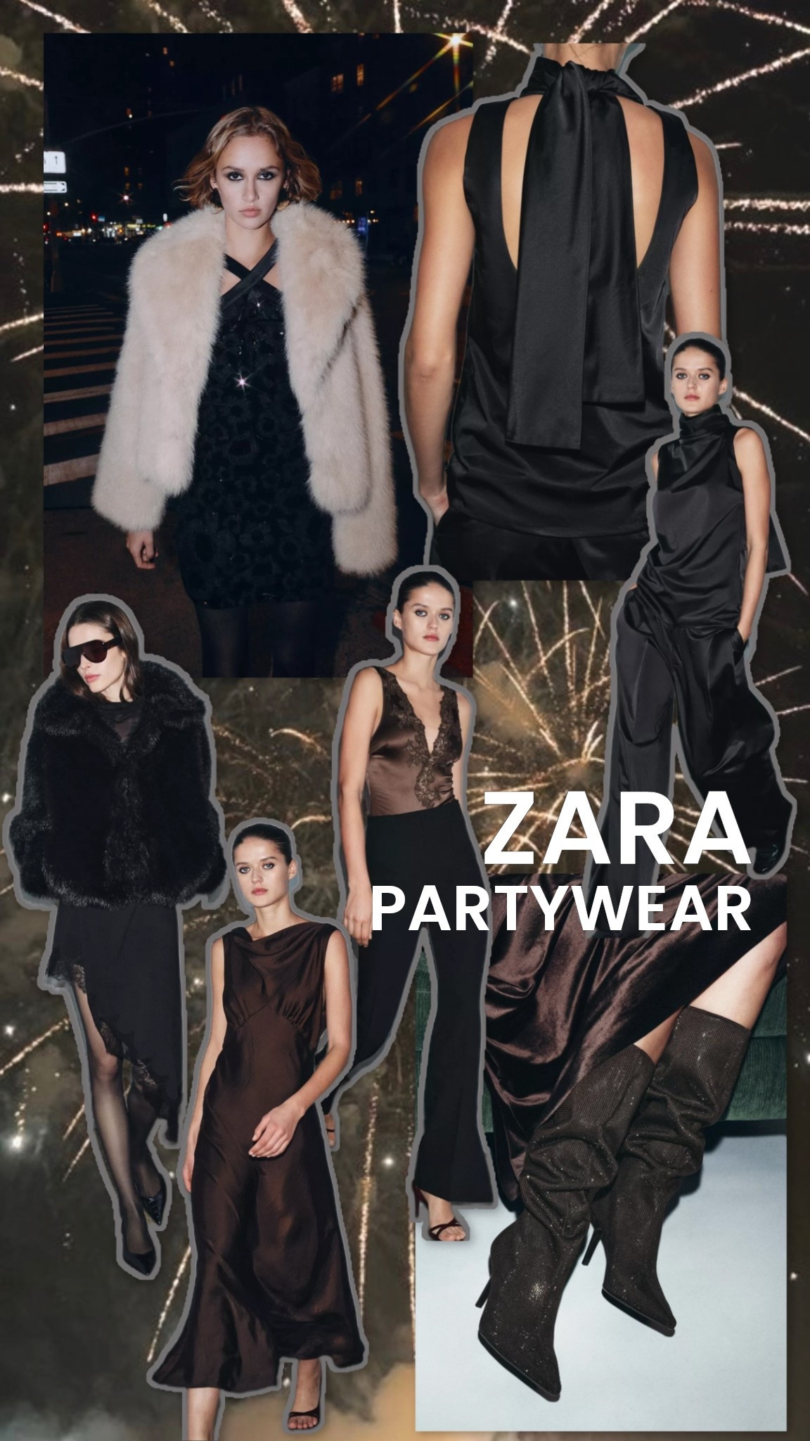 Zara party wear - it’s all about faux fur coats- satin tops, lace asymmetrical details and velvet suits, sheer bodysuits,  this festive season with added sparkle of course! #zara 

#LTKpartywear #LTKfestive #LTKwinter