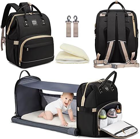 Diaper Bag Backpack with Changing Station, Detachable Baby Bag for Girls Boys New Mom, Large Trav... | Amazon (US)