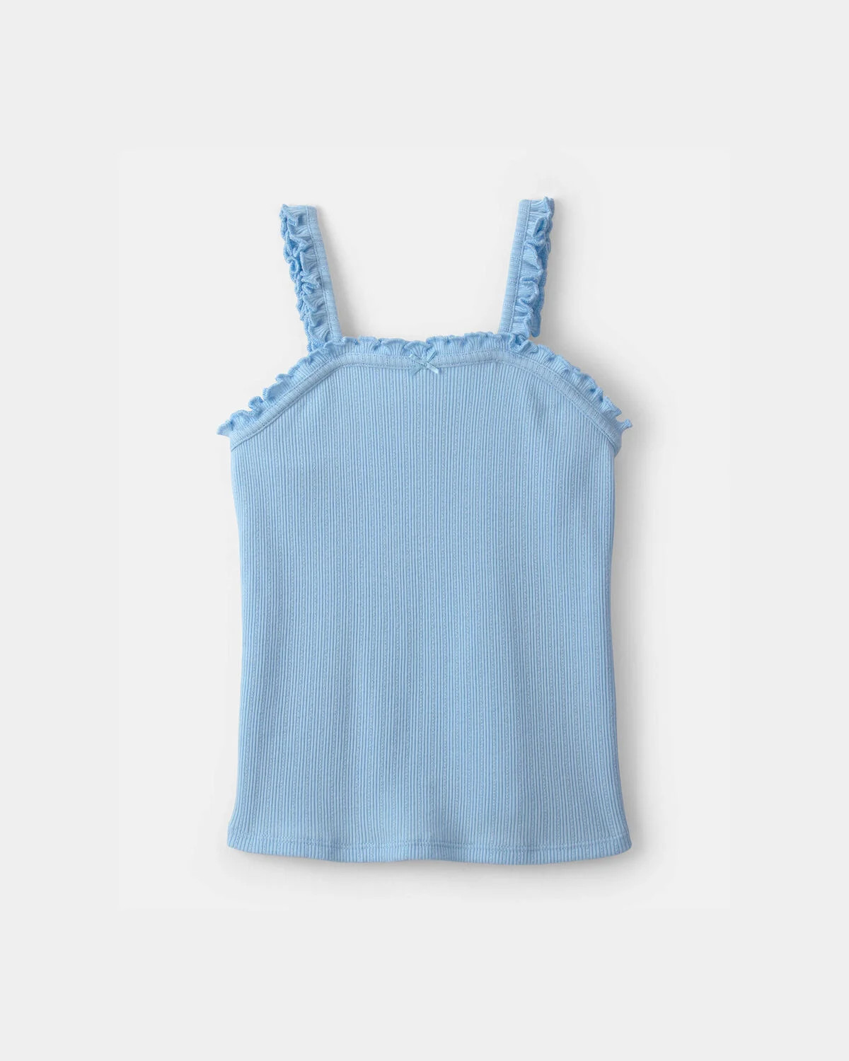 Girls Ruffle Ribbed Tank Top - Blue | Carter's Inc