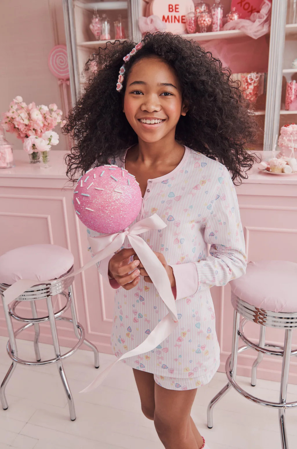 Candy Heart Stripe Hunter Pajamas | Roller Rabbit