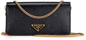 Prada Womens Miniborse Black Vitello Move Small Leather Crossbody 1BP021 | Amazon (US)