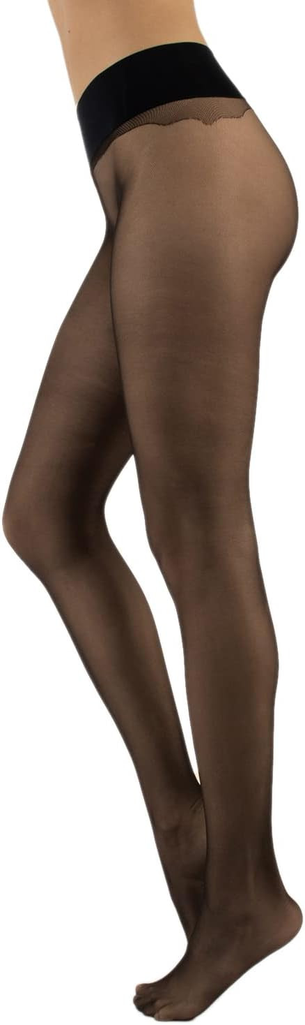 CALZITALY Seamless Sheer Tights with Comfortable Waistband, 15 Dernier Pantyhose | Amazon (US)