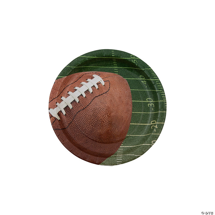 Football Paper Dessert Plates - 8 Ct. | Oriental Trading Company