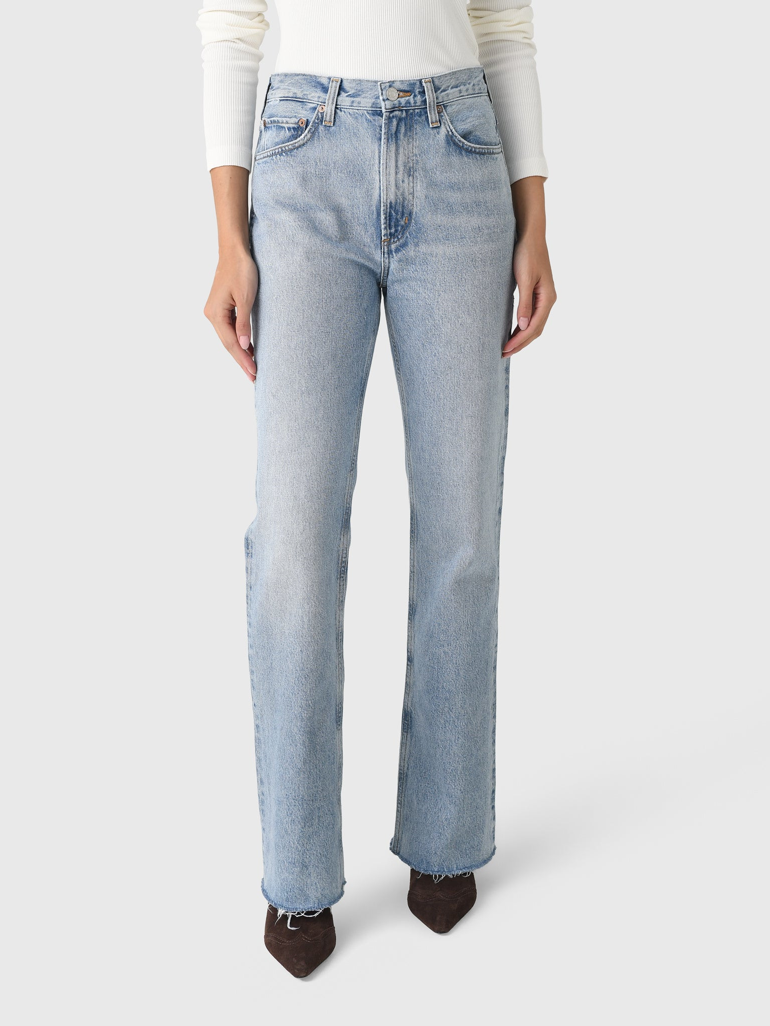 AGOLDE
                      
                     Women's Leena Flare Jean | Saint Bernard