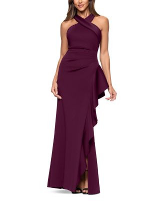 Scuba Ruffle Halter Gown - Exclusive | Bloomingdale's (US)