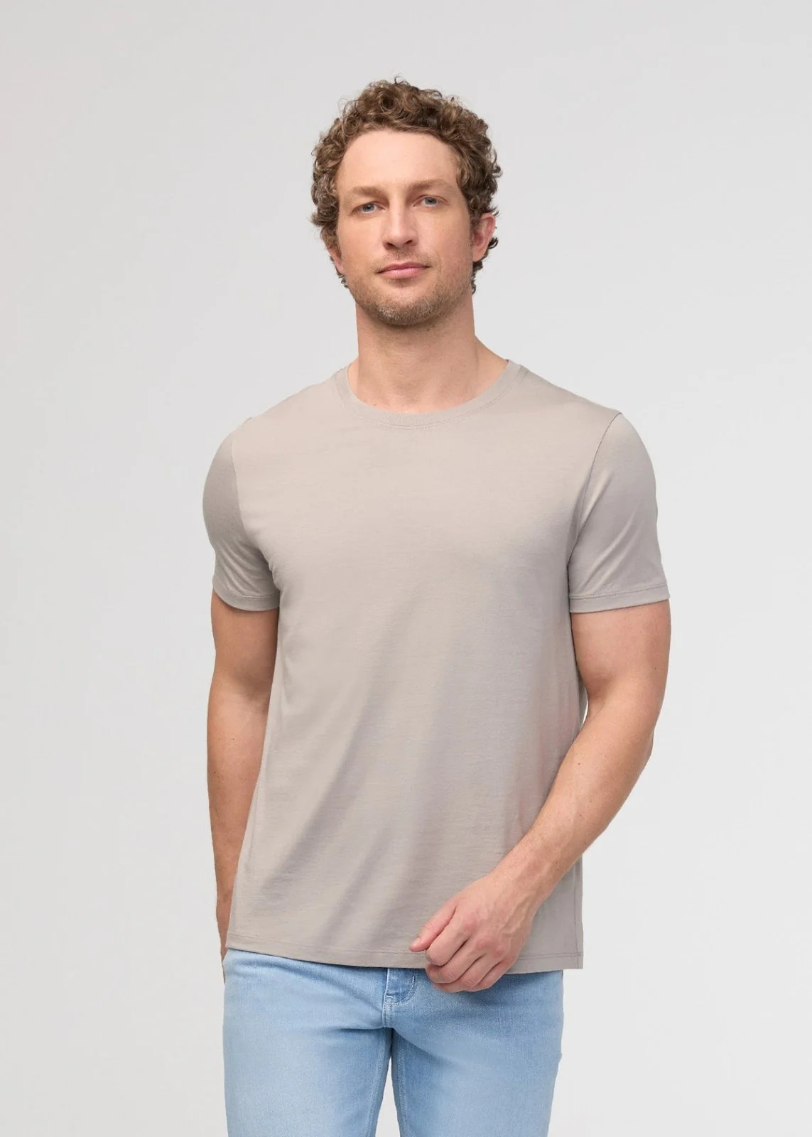 PurePima Only Tee - Stone | DUER