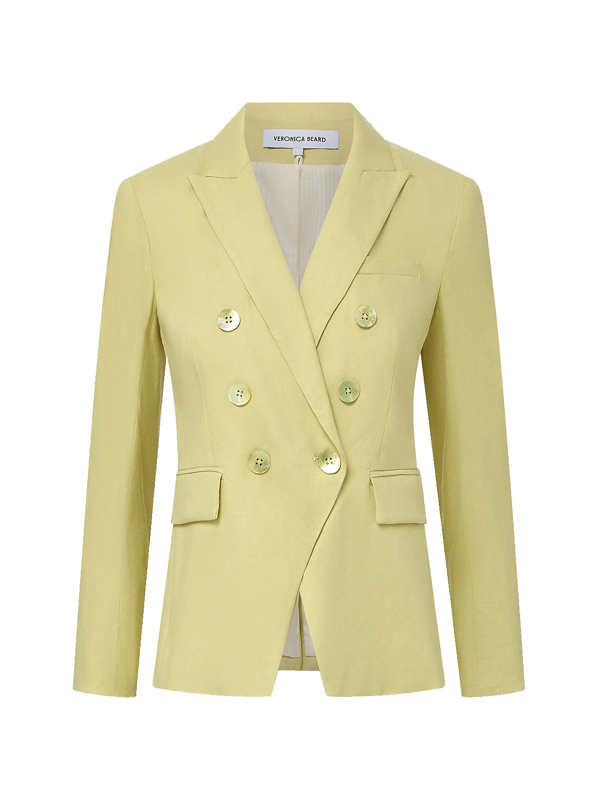 Veronica Beard Miller Linen-Blend Double-Breasted Dickey Jacket | Saks Fifth Avenue | Saks Fifth Avenue