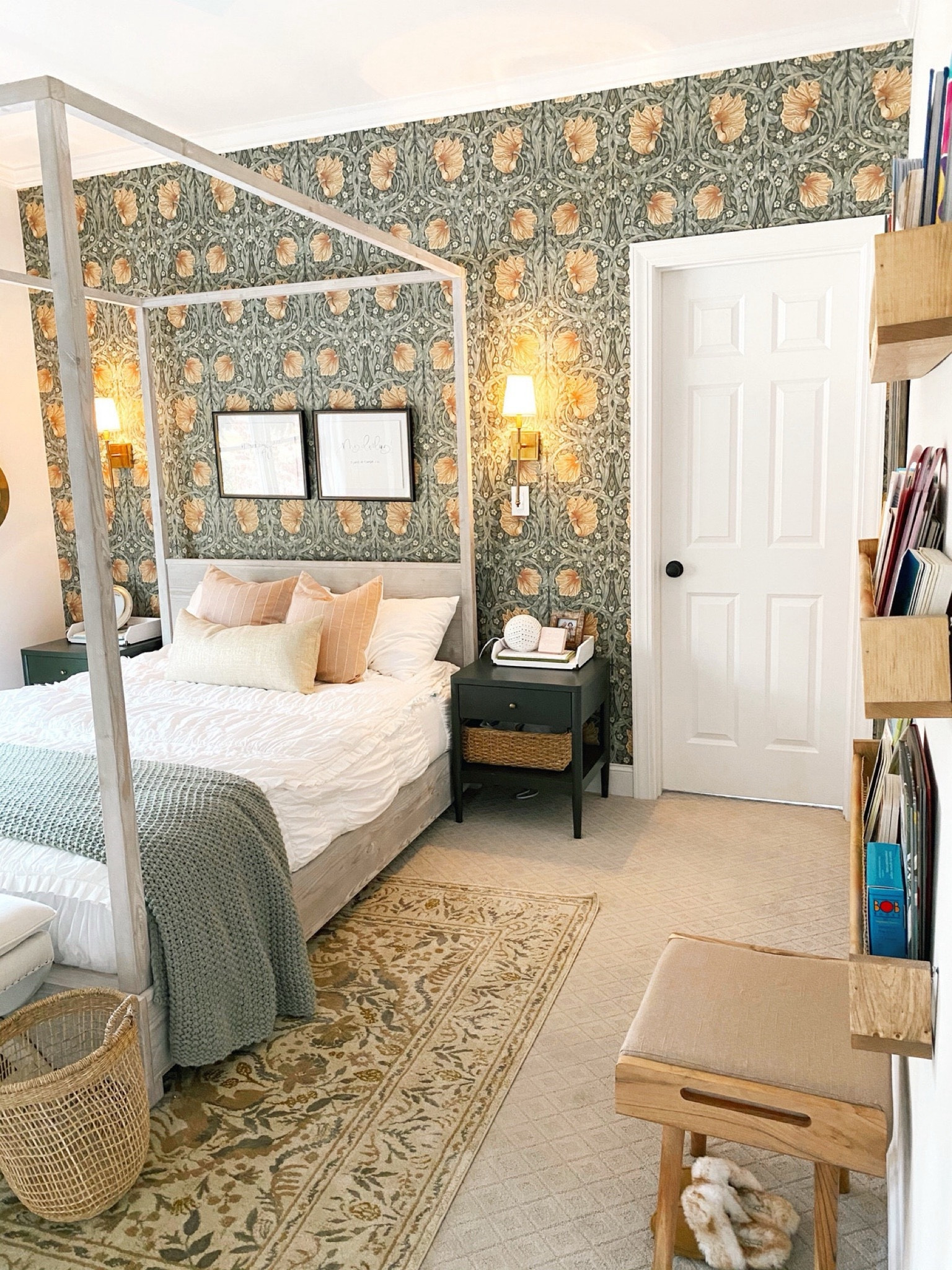 Girls bedroom, girls bedroom inspo, floral wallpaper, teen girls bedroom, canopy bed, green wallpaper 

#LTKKids #LTKStyleTip #LTKHome