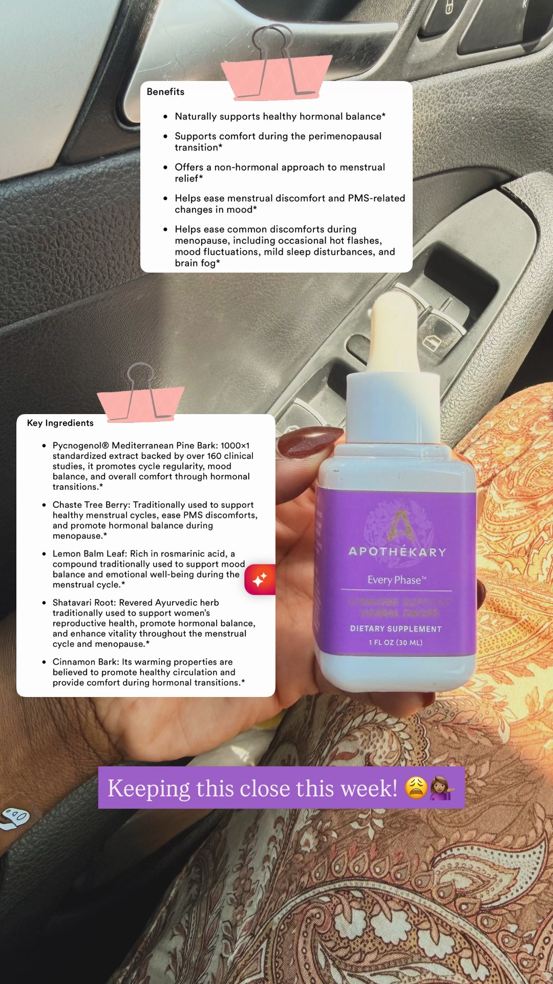 Helps with hormonal support 💁🏽‍♀️ Definitely in a season where I’m reaching for my drops more often now! 

#wellness #herbaldrops #supplements

#LTKdayinmylife #LTKselfcare #LTKOver40