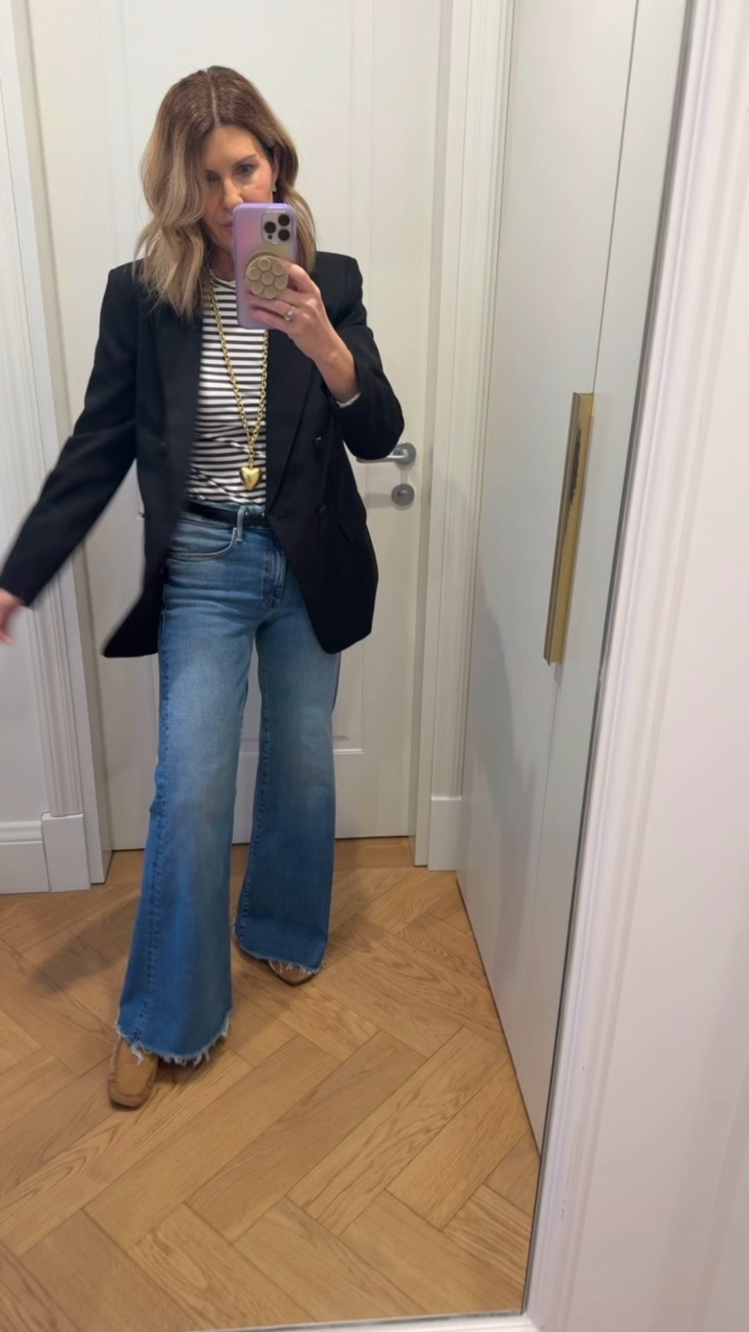 Ootd Mother jeans size 27
double breasted Blazer- Walmart size small
Tee-Walmart size medium 

#LTKOver40 #LTKFindsUnder50 #LTKStyleTip