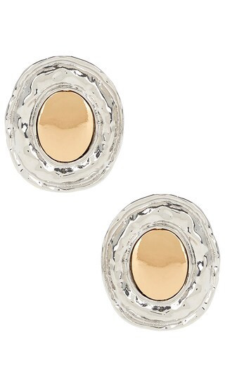 8 Other Reasons Two Tone Stud in Metallic Silver. | Revolve Clothing (Global)
