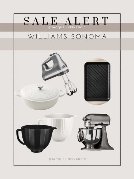 So many great kitchen items on sale at William-Sonoma today! 🤩 

KitchenAid mixer, KitchenAid bowls, Le Cruset Dutch Oven, Hand electric mixer, kitchen tools 

#LTKsalealert #LTKhome