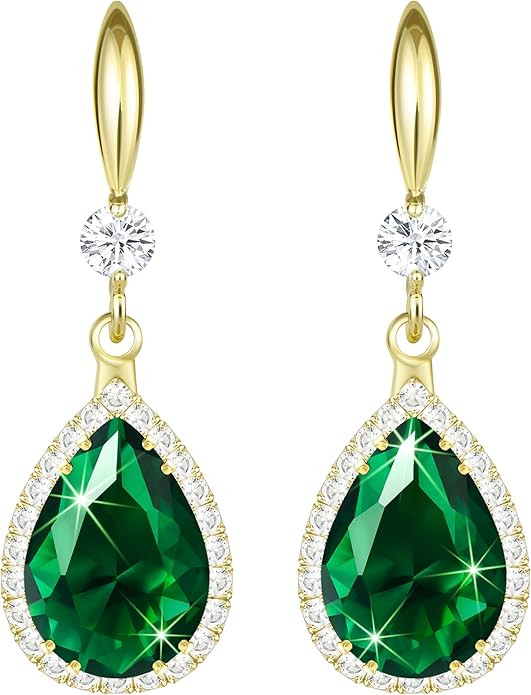 Linawe Imitation Diamond Dangle Earrings for Women Trendy, Rhinestone Drop Chandelier Earrings, T... | Amazon (US)