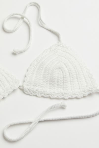 Crochet-look Triangle Bikini Top | H&M (US)