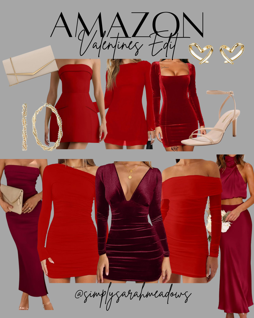 Elevate your valentine's night with these stunning dresses and elegant heels. Shop my picks @simplysarahmeadows 

 #valentinestyle #amazonfinds #LTKValentine #LTKSeasonal #LTKOver40