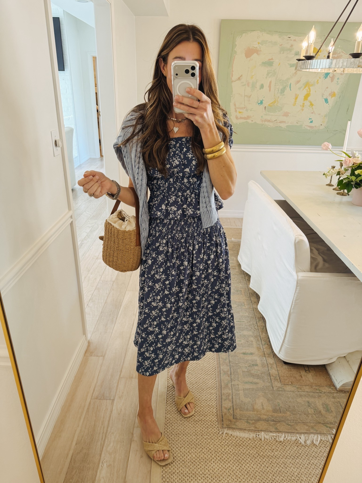 Target spring outfit. Matching top and shirt set with the softest cable knit sweater to throw on over your shoulders in the prettiest blue color for spring 

#LTKOver40 #LTKootd #LTKmomlife