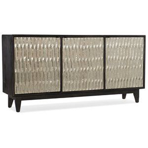 Catania Shimmer 3 Door Credenza in Charcoal and German Silver | Cymax