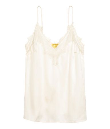 H&M Satin and Lace Camisole Top $17.99 | H&M (US)