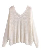 'Cady' Slouchy Knitted V-Neck Sweater (3 Colors) | Goodnight Macaroon