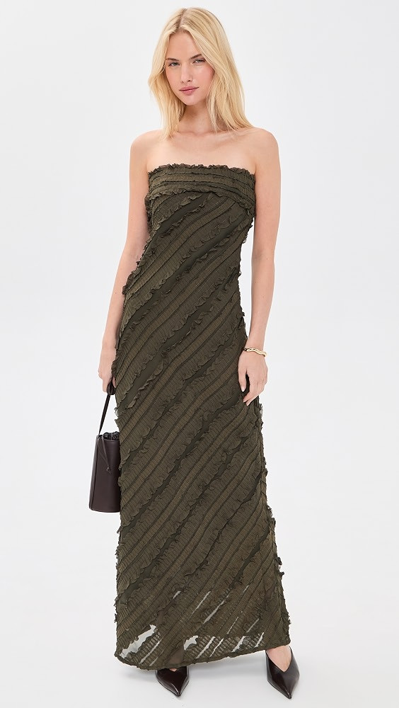 Strapless Ruffled Maxi Dress | Shopbop
