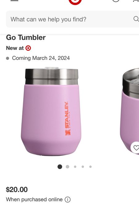 New Stanley at target available march 24 I love these wine tumblers 